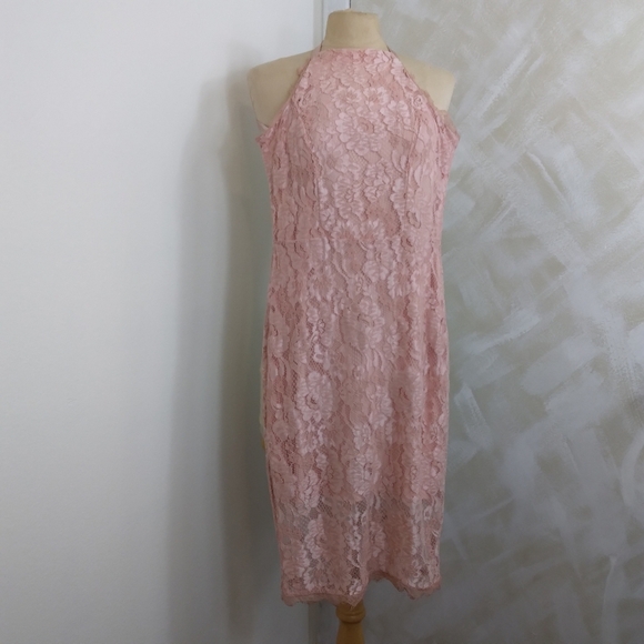 Lulus Wishful Wanderings Floral Lace Dress Pink - Picture 1 of 10